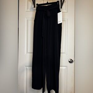 lululemon athletica Black Wide-Leg Elastic & Tie-Waist Pants